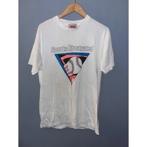 Sports Illustrated Graphic Baseball T Shirt White Large